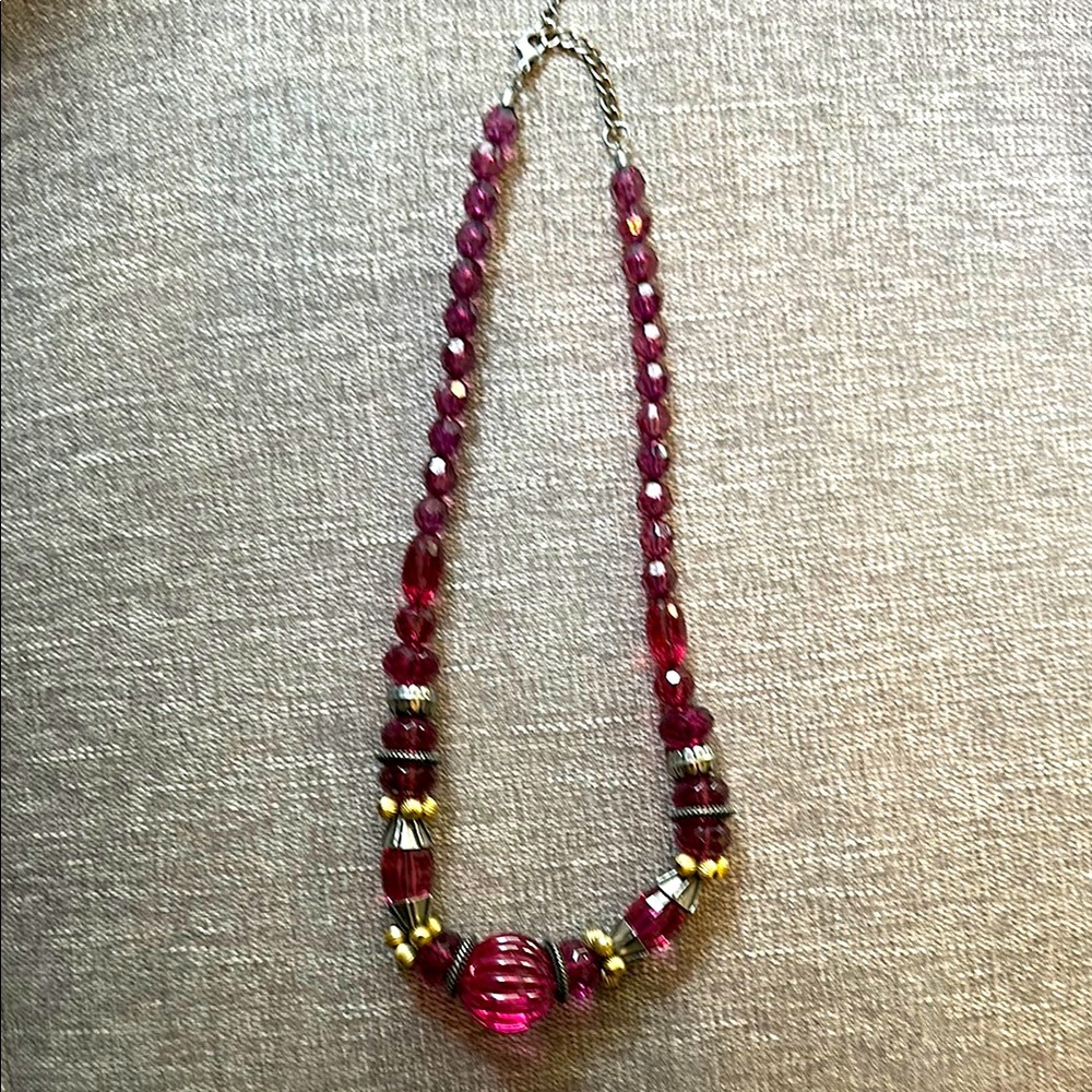Purple Beaded Necklace